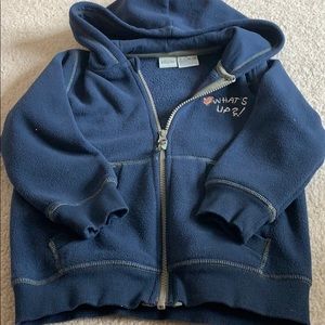 Blue fleece boys hoodie 4t
